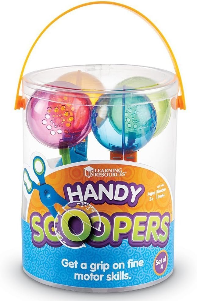 Set of Learning Resources Handy Scoopers in a clear display container